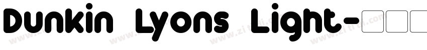 Dunkin Lyons Light字体转换